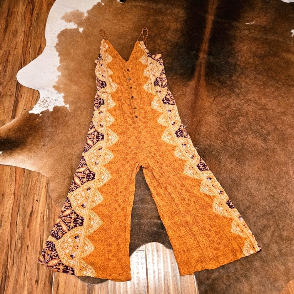 NATURAL LIFE Orange and Purple Jumpsuit